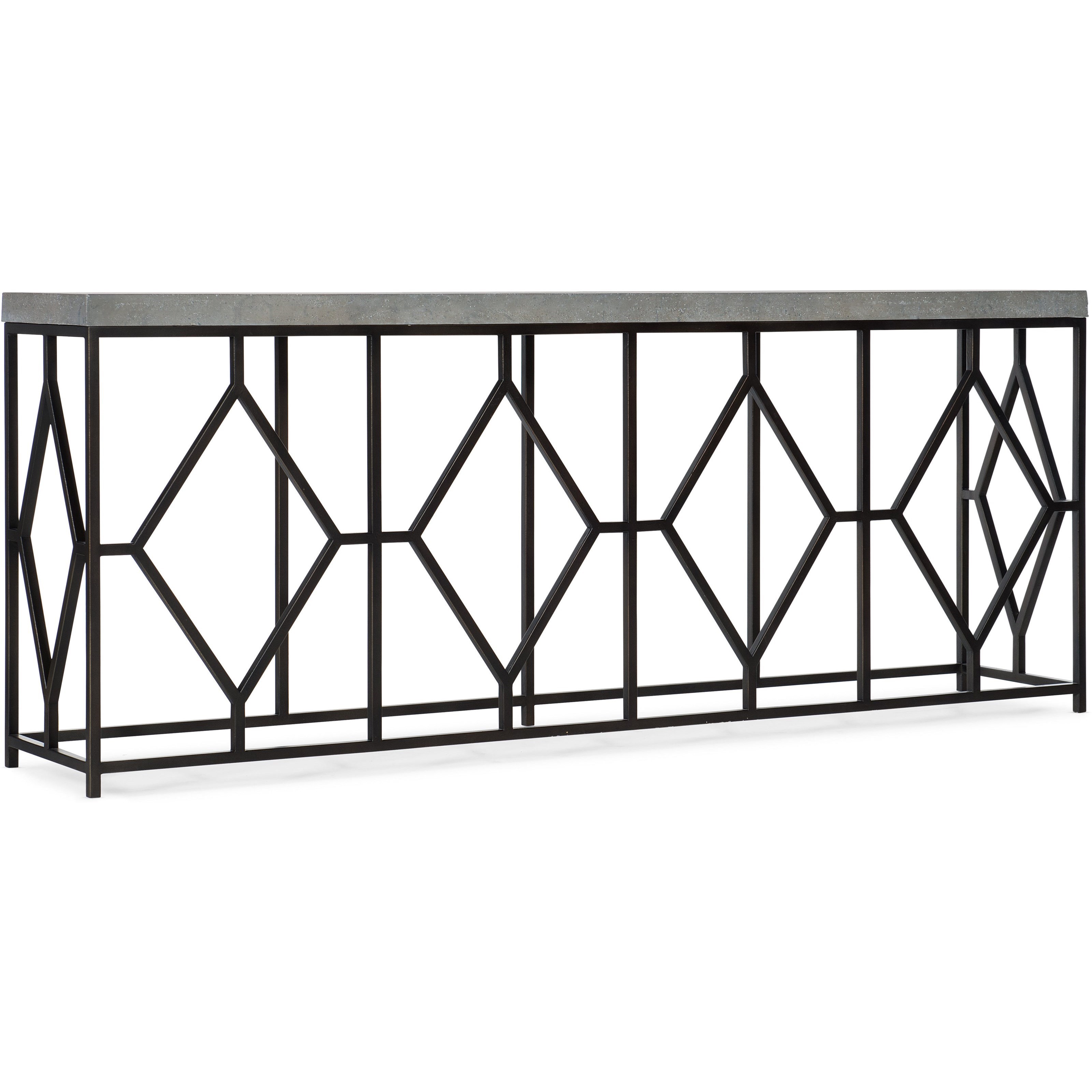 Metal and Concrete Console Table